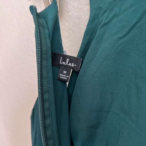 Came For Cocktails Emerald Green Pleated Tiered Lace Maxi Dress - Picture 8 of 8